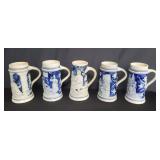 Group of German steins