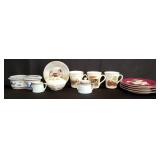 Group of Japanese porcelain saucers, English