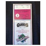 Vintage 1989 Giants World Series ticket stub