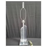 Mid-century modern cityscape acrylic table lamp