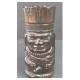 Native American style glass canister