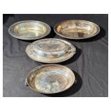 Group of vintage silver plated items