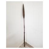 Antique native iron head and wood spear