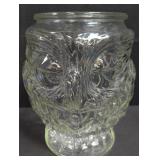 Vintage Libby glass owl jar