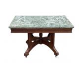Antique marble top side table
