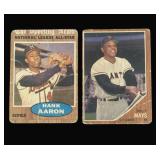1962 Topps Hank Aaron and Willie Mays