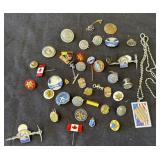 Group of vintage military pins