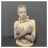 Vintage signed Woodrow Nash life size African