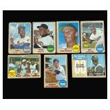 Lot 1968 Topps: Hank Aaron, Roberto Clemente,