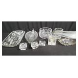 Box of crystal and glass items