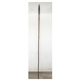 Antique native iron head and wood spear
