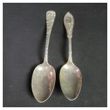 Pair of sterling spoons