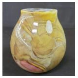 Vintage signed Orient and Flume 1972 glass vase