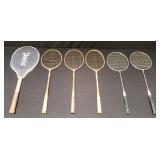 5 badminton rackets & 1 tennis racket