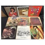 Lot of nine vintage LPs