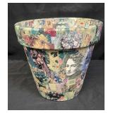 Decoupage garden planter
