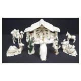 Hawthorne Village Irish nativity porcelain set,