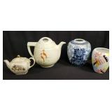 Group of ceramic vase and teapot