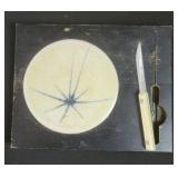 Vintage ceramic and wood cheese board