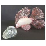 Vintage hand blown glass fish