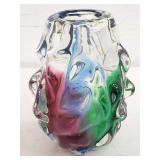 Murano-style studio art glass vase
