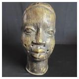 Vintage Native brass head sculpture