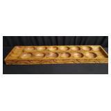 Hand carved mancala board game