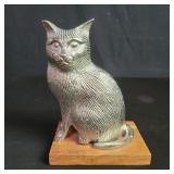 Aluminum cat sculpture
