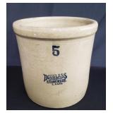 Vintage Douglass stoneware crock