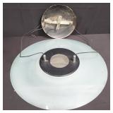 Mid-century modern-style glass hanging light