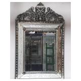 Venetian beveled wall mirror
