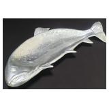 Signed Bruce Fox aluminum trout tray