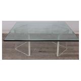 Mid-century modern acrylic base coffee table