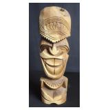 Vintage Tiki style carved wood sculpture