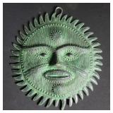 Vintage bronze sun wall decoration