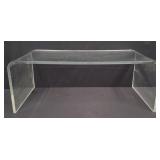 Mid-century modern waterfall acrylic coffee table