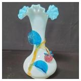 Stevens and Williams style hand blown glass vase
