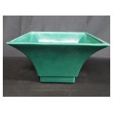 Vintage green glazed ceramic planter