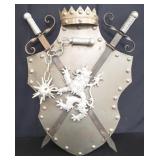 Vintage Spanish style iron coat of arms