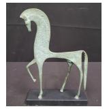 Mid century modern bronze Etruscan horse on