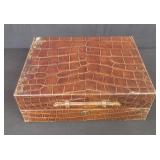 Vintage leather trinket box