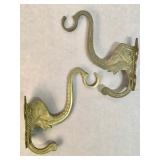 Pair of vintage Indian brass elephant