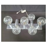 Modern chrome and glass wall light