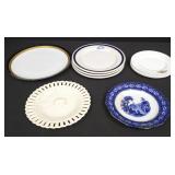 Group of assorted ceramic plates