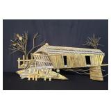 Metal brass tone wall decoration