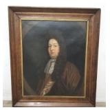 Antique oil painting portrait on canvas