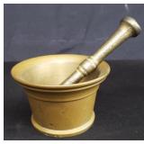 Vintage brass mortar and pestle