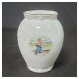 Royal Tara golfer porcelain vase