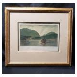 Original 1872 hand colored steel engraving