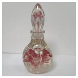 Vintage hand blown art glass cologne bottle